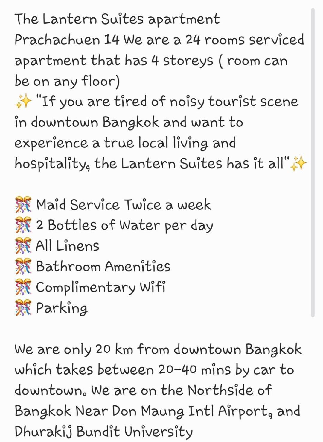 The Lantern Suites Ban Song Hong Bagian luar foto